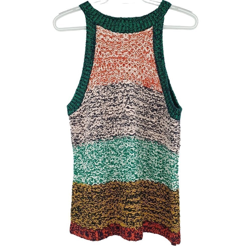Anthropologie Maeve Harmony Sweater Tank Women's M Colorblock Stripes Knit